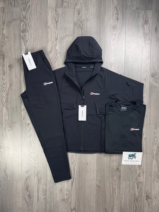 Berghaus 3 Piece Theran Full Zip Black Tracksuit