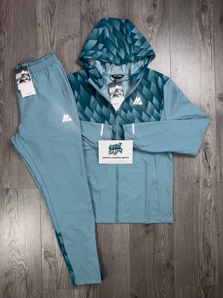 Montirex Charge Windrunner Tracksuit Teal Grid