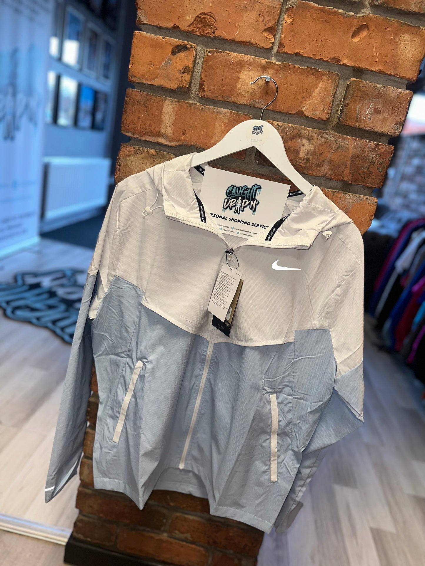 Nike White | Baby Blue Windrunner Jacket