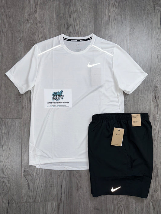 OG White Nike Miler Set | Black Shorts