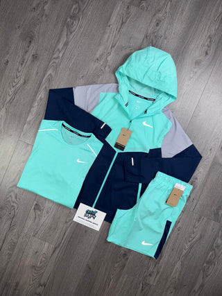 Nike 3 Piece Windrunner Hyper Turquoise, Obsidian, Cool Grey Set
