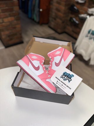 Jordan 1 Mid Valentines 2023 Coral Chalk