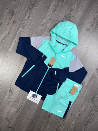 Nike Windrunner Hyper Turquoise, Obsidian, Cool Grey Set