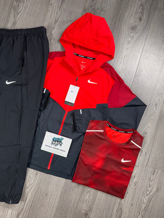 Nike 3 Piece Windrunner Light Crimson | Dark Red Tracksuit