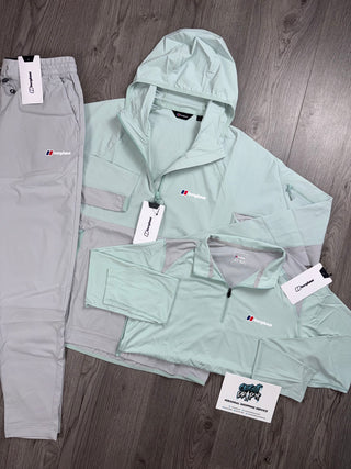 Berghaus 3 Piece Theran, Half Zip Light Grey | Mint Tracksuit