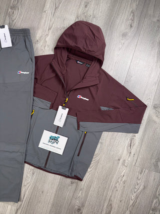 Berghaus Theran Full Zip Maroon | Dark Grey Tracksuit