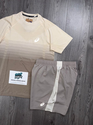 ASICS Beige Cream Tee | Shorts Set
