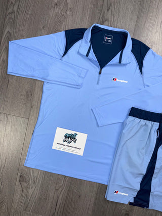 Berghaus Tech Half Zip Baby Blue | Obsidian Set