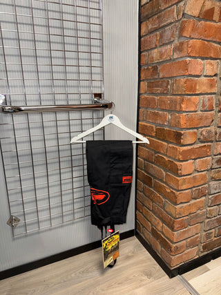 Corteiz Alcatraz Red Logo, Black Cargos