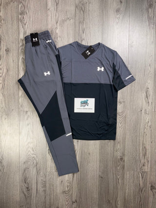 Under Armour Storm Black, Smoke Grey Tee | Bottoms Set