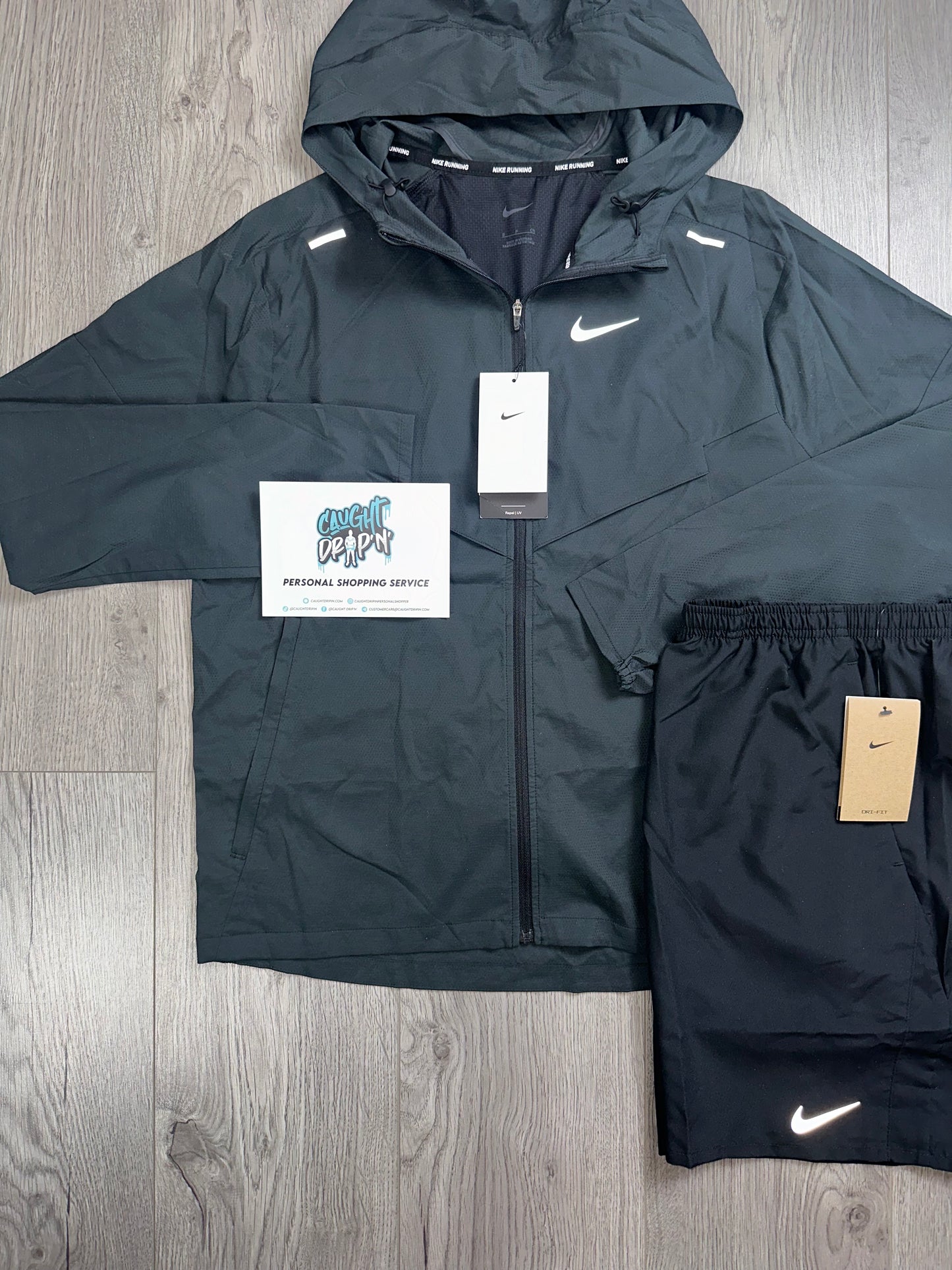 Nike Double Black Windrunner Set