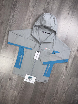 Berghaus Tech Full Zip Cool Grey | Bright Blue Jacket