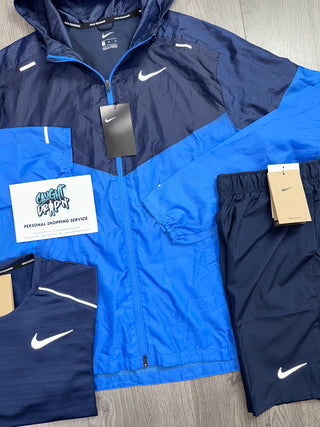 Nike 3 Piece UV Windrunner Ocean Blue, OG Obsidian Miler Set