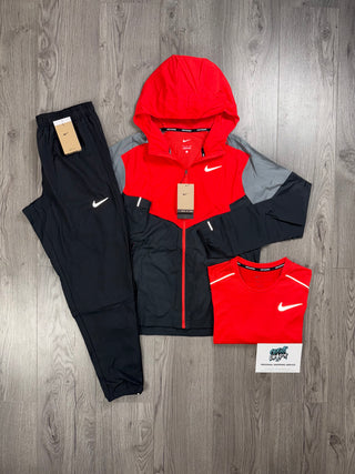 Nike 3 Piece Windrunner Light Crimson Red | OG Crimson Red Miler Tracksuit