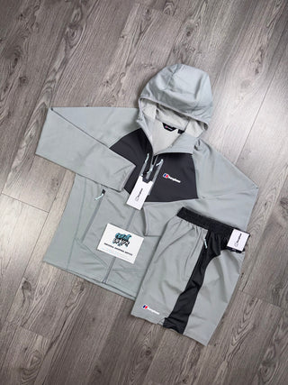 Berghaus Full Zip Light Grey, Dark Grey Hoodie | Shorts Set