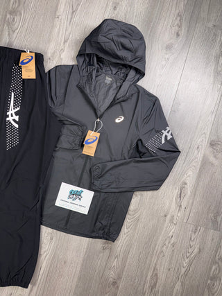 ASICS Icon Windrunner Black | Smoke Grey Tracksuit