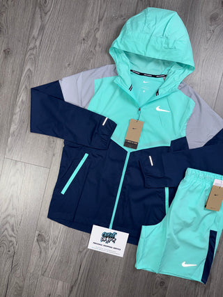 Nike Windrunner Hyper Turquoise, Obsidian, Cool Grey Set