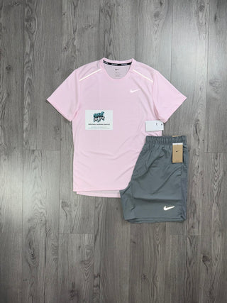 Nike OG Pink Foam Miler | Grey Challenger Shorts Set