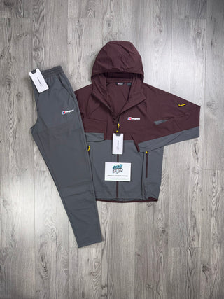 Berghaus Theran Full Zip Maroon | Dark Grey Tracksuit