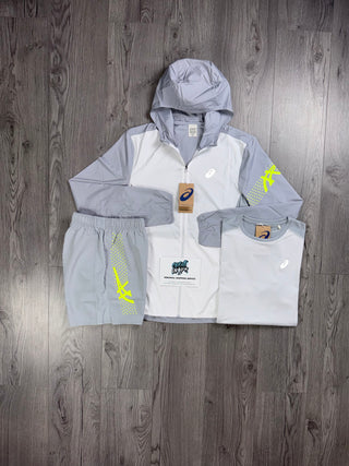 ASICS 3 Piece Icon Windrunner White | Smoke Grey | Neon Set