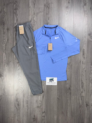 Nike Stride Half Zip Royal Pulse | Grey Tracksuit