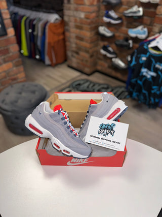 Nike Air Max 95’s USA | Light Grey, Navy, Crimson