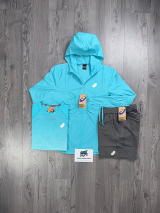 ASICS 3 Piece Core Windrunner Aqua Wave Set