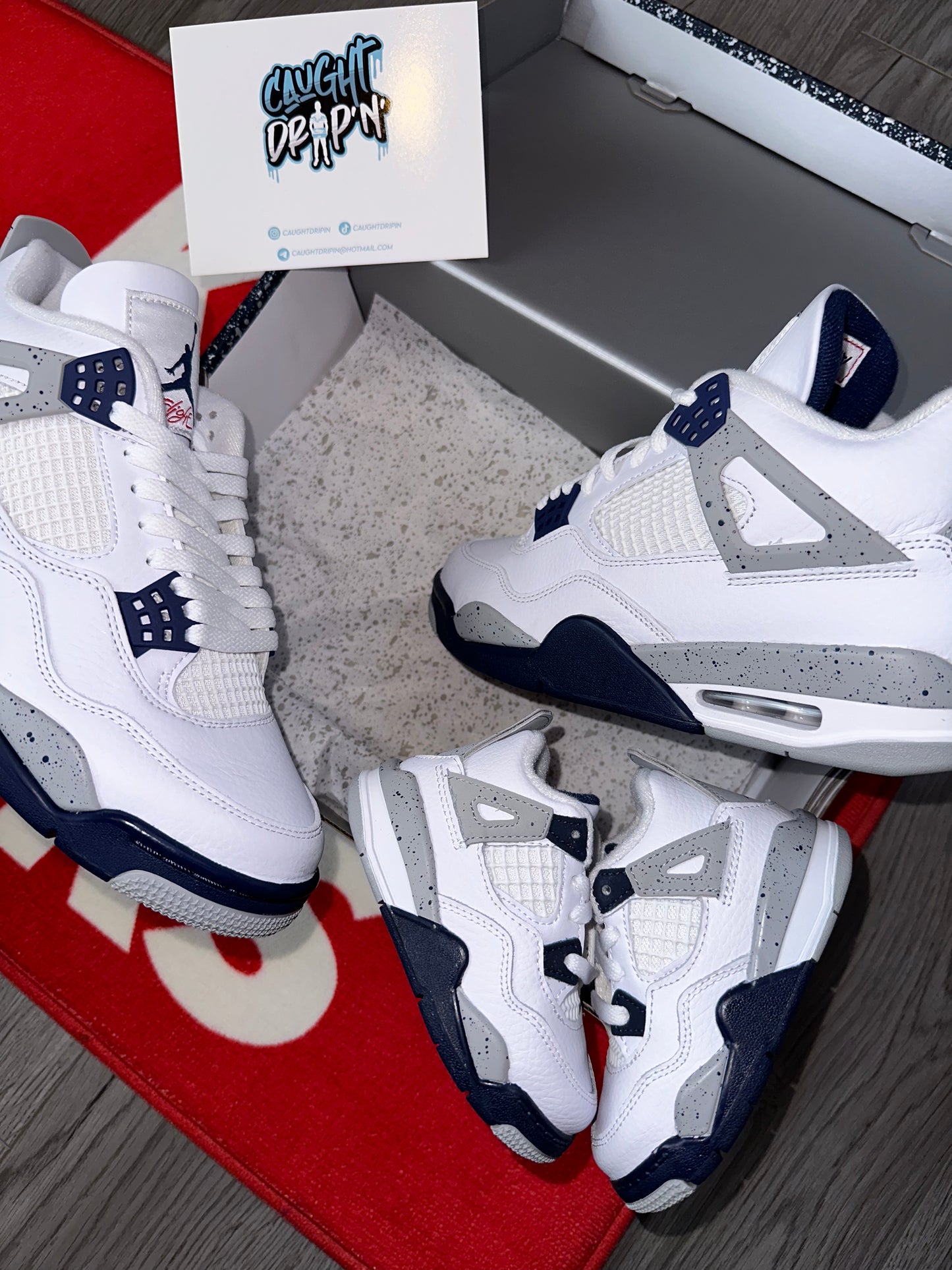 Jordan 4 White Midnight Navy