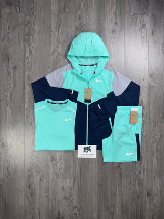 Nike 3 Piece Windrunner Hyper Turquoise, Obsidian, Cool Grey Set