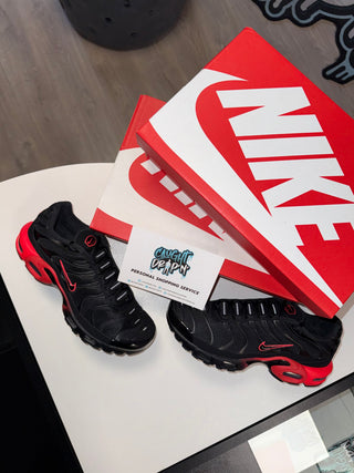 Nike Air Max Plus TN Black | Bright Crimson Trim 2026