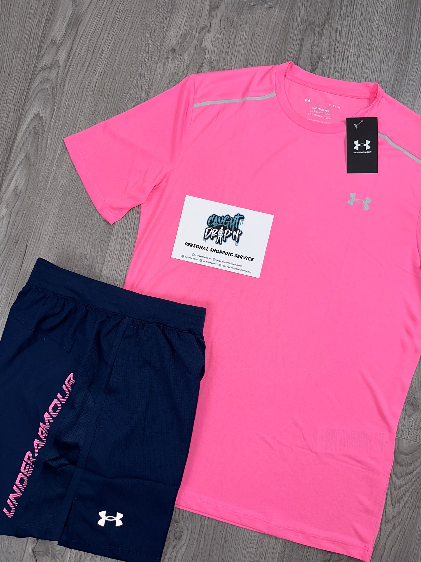Under Armour Tech Baby Pink | Navy