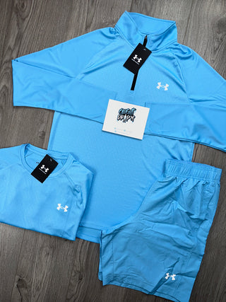 Under Armour 3 Piece Tech Emboss Blue Chill Set