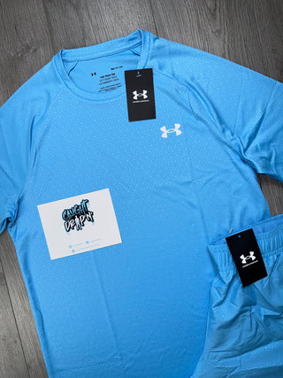 Under Armour Tech Emboss Blue Chill Set