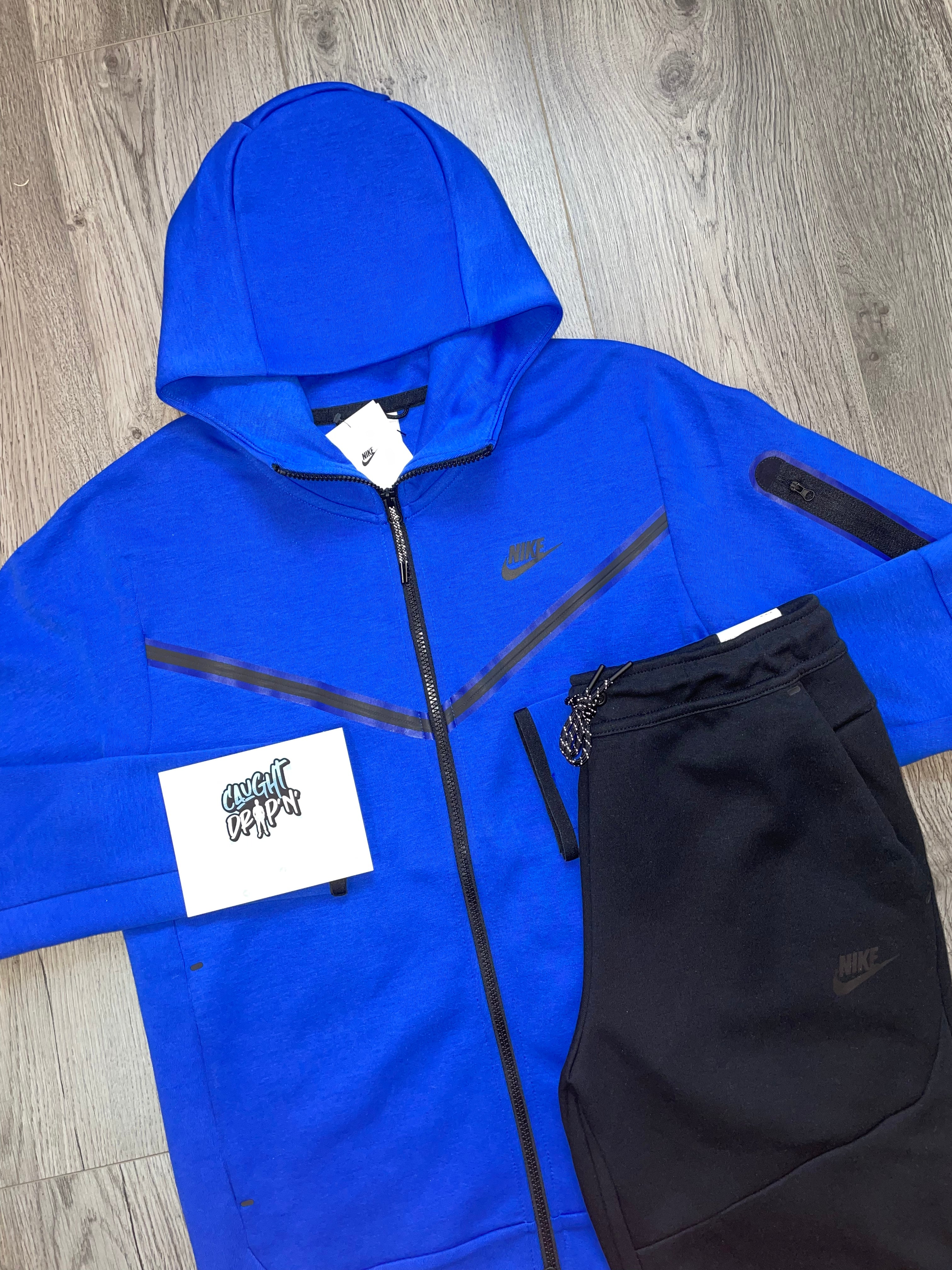 Royal blue nike tech tracksuit hot sale