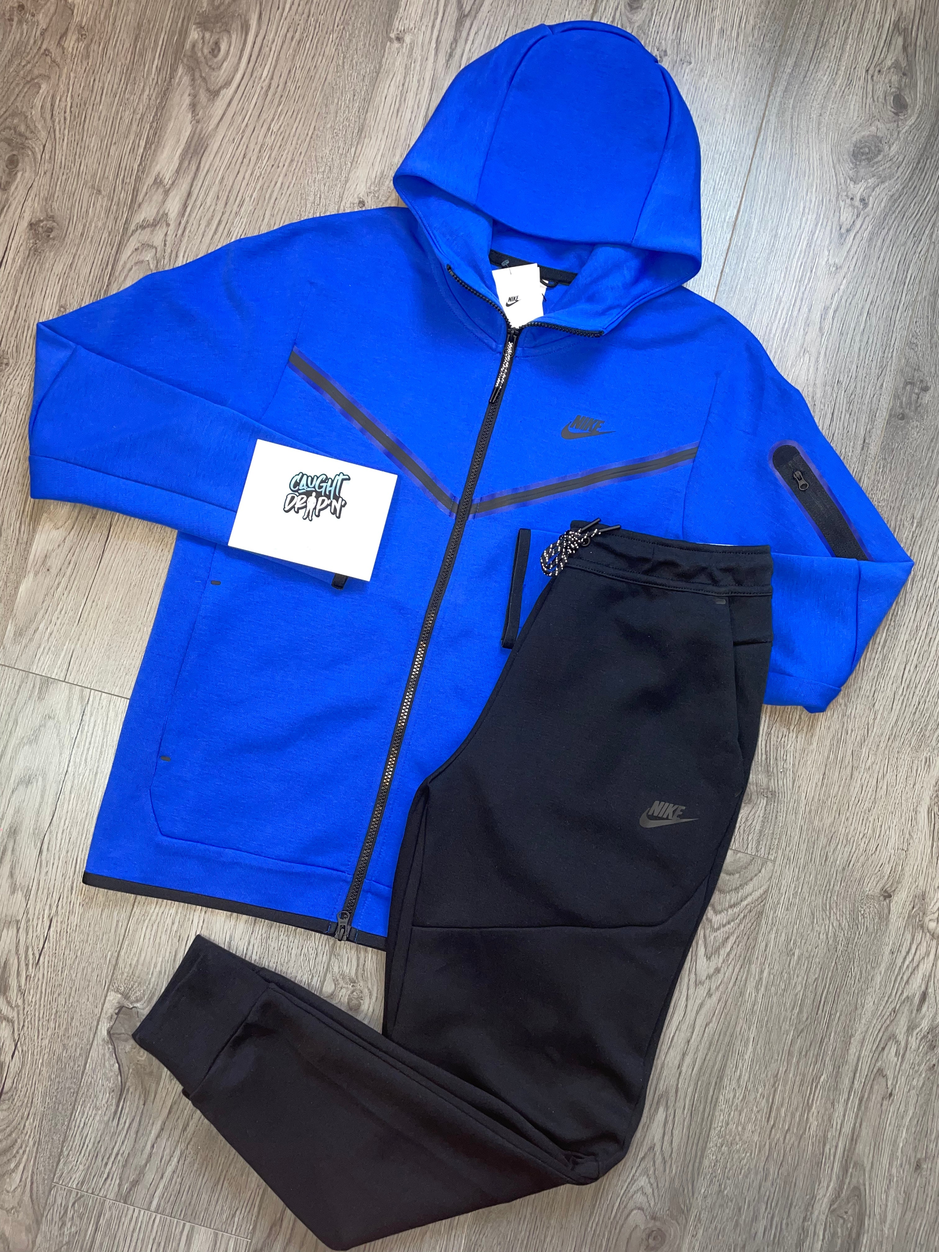 Blue tech clearance fleece tracksuit