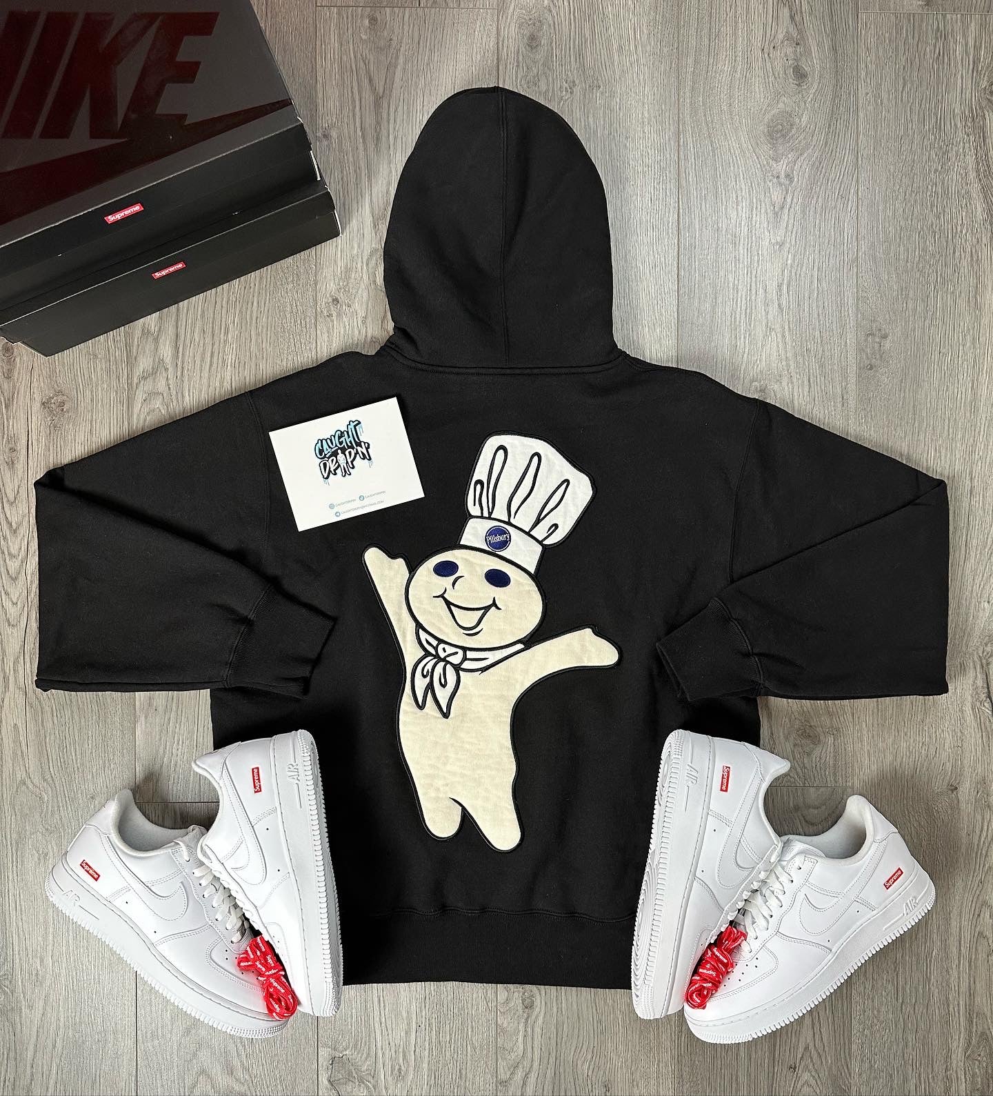 Supreme Pillsbury Doughboy Hoodie / Airforce 1 Combo