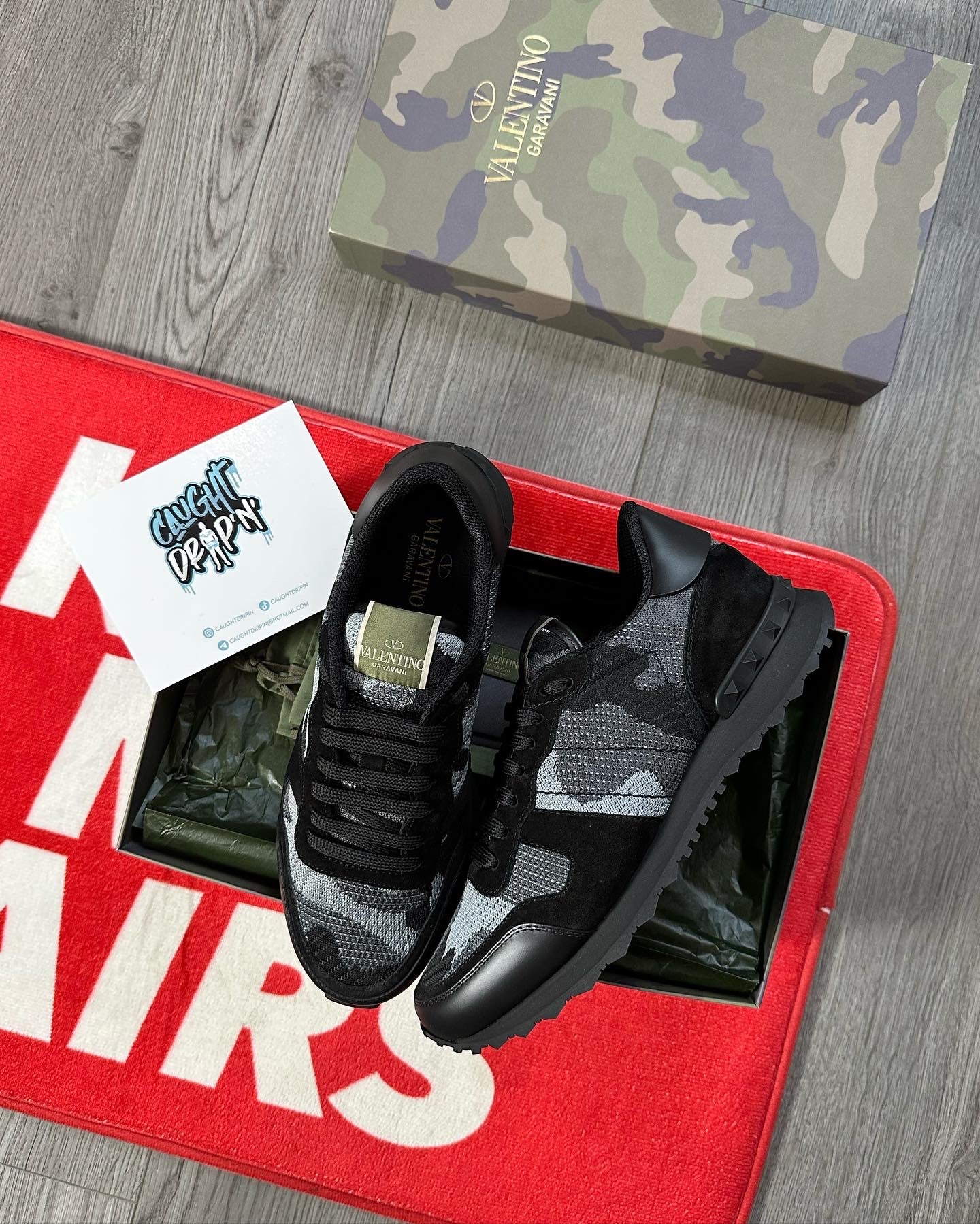 Valentino Mesh Camouflage Rockrunner Trainers