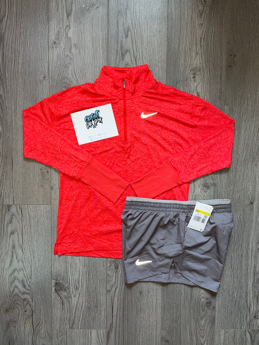 Nike Women’s Red Running Half Zip Set