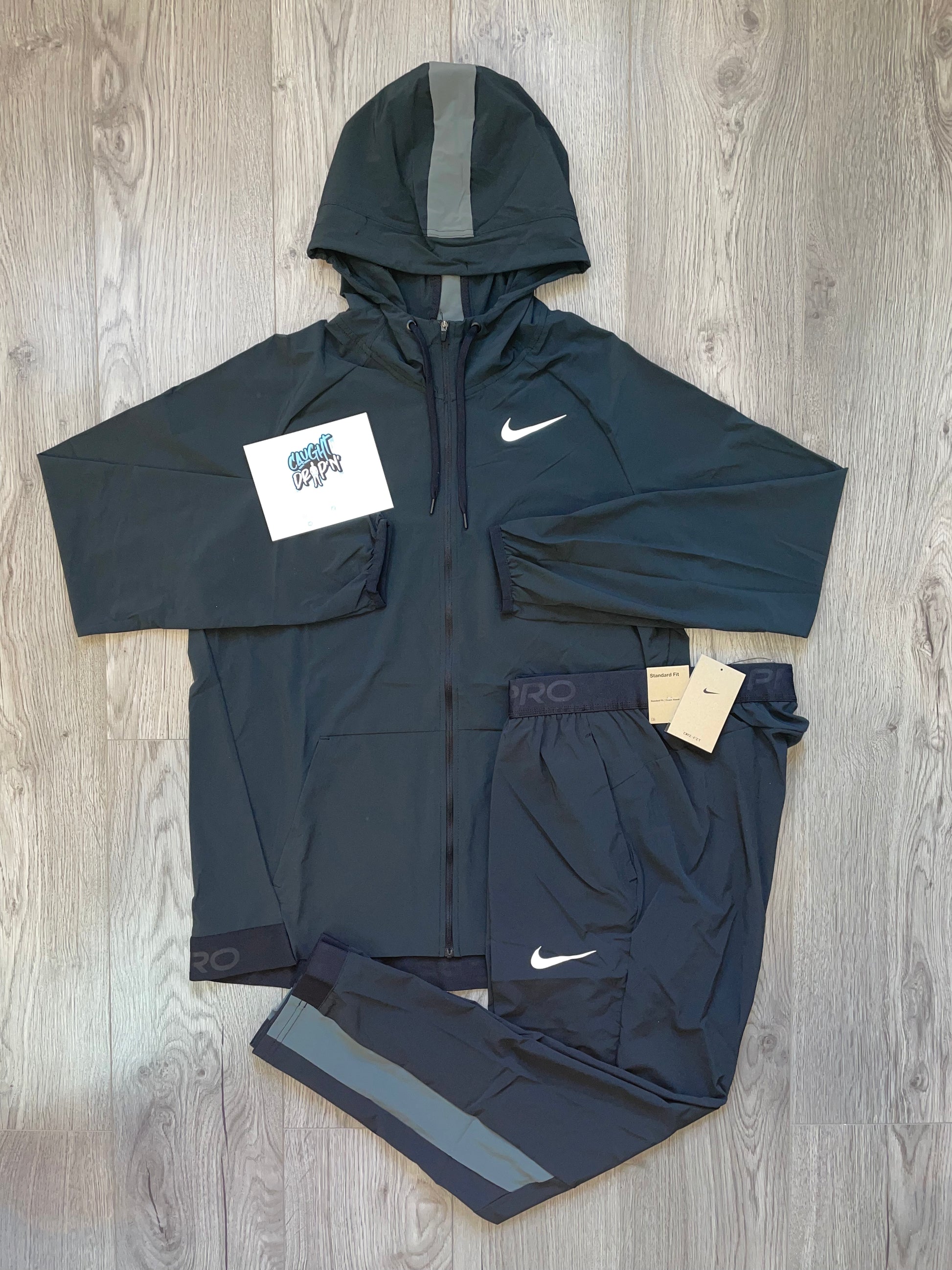 Nike Pro Flex Tracksuit Black Caught Drip N